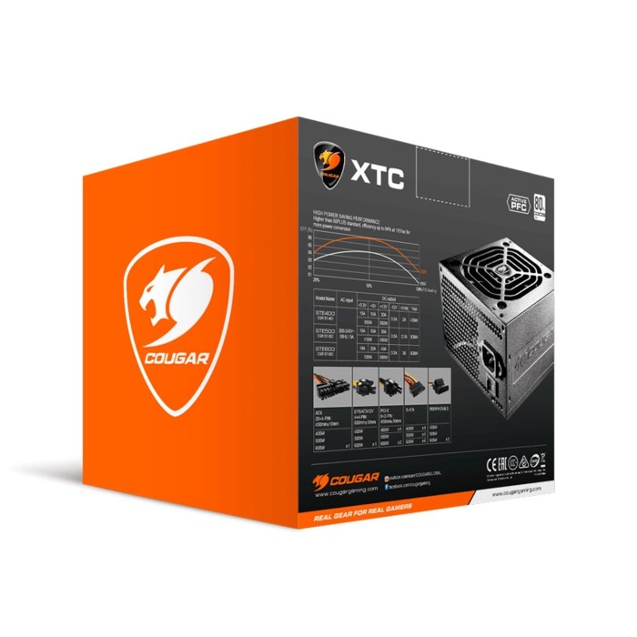 Fuente de poder Cougar XTC500 watt 12V