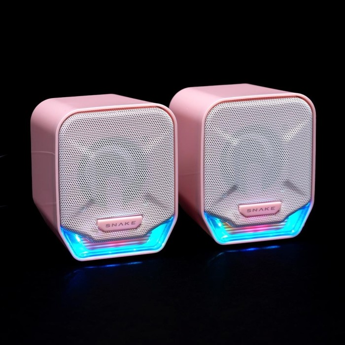 Parlante Snake Gamer Najash Pinkker NJ320 RGB Control De Volumen USB AUX