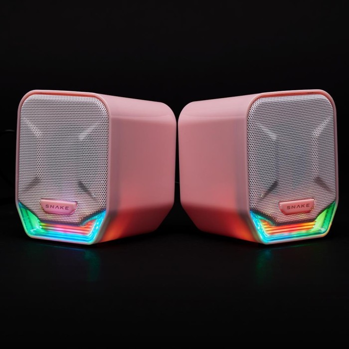 Parlante Snake Gamer Najash Pinkker NJ320 RGB Control De Volumen USB AUX