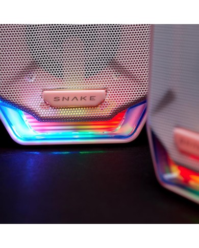 Parlante Snake Gamer Najash Pinkker NJ320 RGB Control De Volumen USB AUX