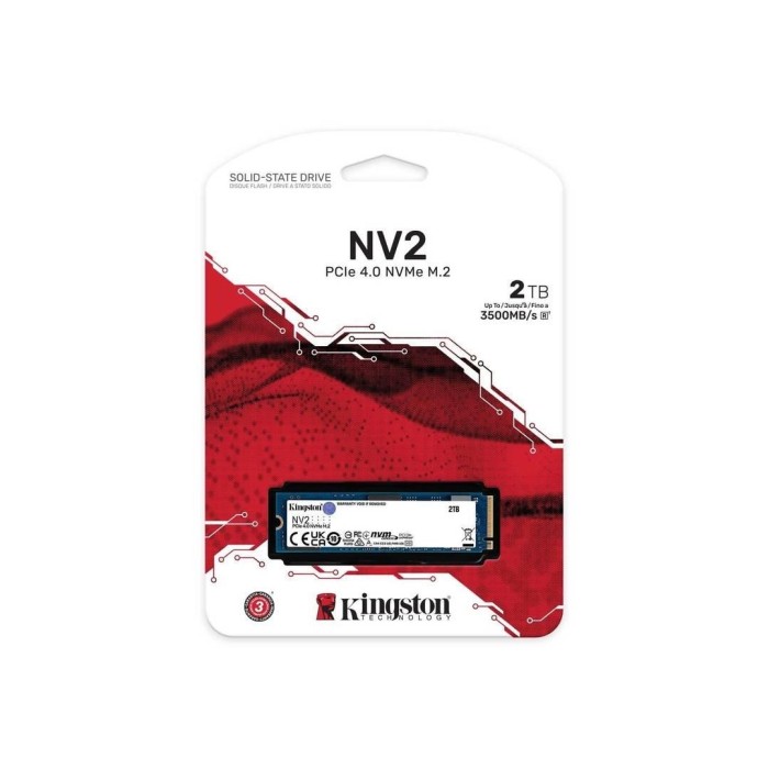 Unidad de Estado Sólido Kingston NV2 2TB M.2 2280 NVMe PCIe Internal SSD U