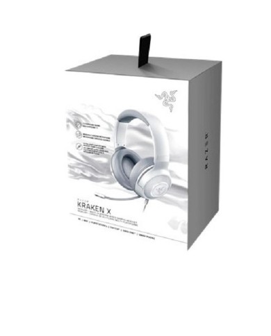 Audífonos Gamer Razer Kraken X Mercury Blanco Cableado, 3.5mm (RZ04-02890300-R3U1)