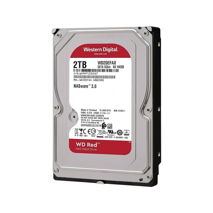 Disco Duro WD Red WD20EFAX 2tb 5400rpm 256mb SATA3 (WD20EFAX)
