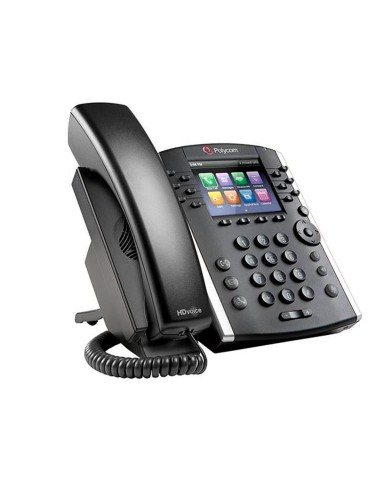 Telefono Poly VVX 411 con Pantalla de 3.5“ (12 Líneas, LAN, Negro/Gris)