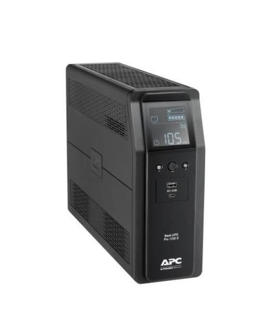 UPS APC SAI Back UPS Pro BR 1200 VA (Onda sinusoidal, 8 salidas, AVR, LCD)