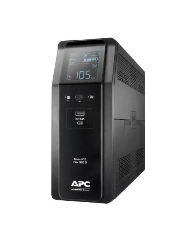UPS APC SAI Back UPS Pro BR 1200 VA (Onda sinusoidal, 8 salidas, AVR, LCD)