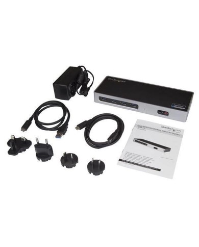 Docking Station StarTech USB-C para Portátiles de 2 Puertos DisplayPort o HDMI, Replicador de Puertos USBC