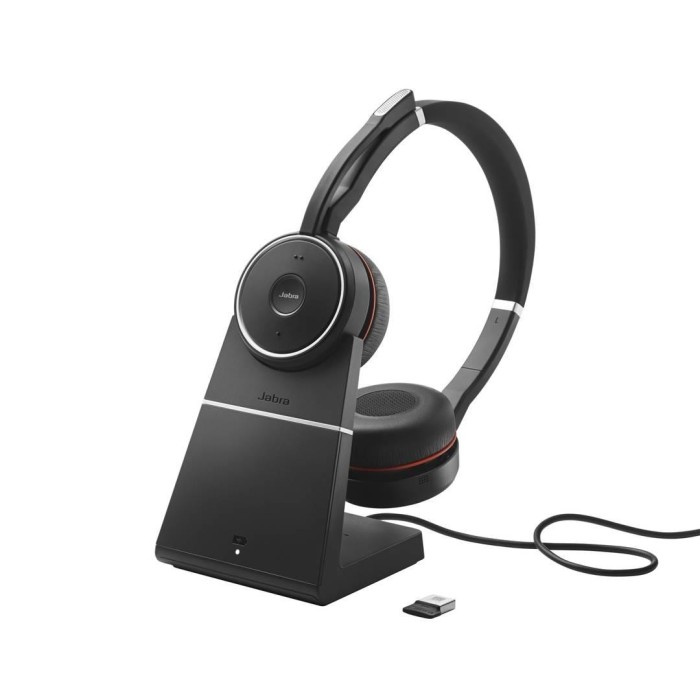 Audífonos con Micrófono Jabra Evolve 75+MS Stereo, Bluetooth, Inalámbrico, Optimizados para Skype