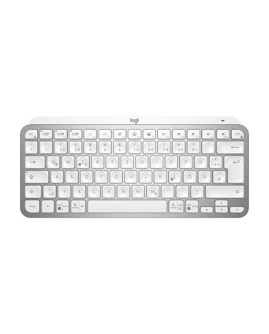 Teclado Logitech MX Keys Mini Wireless, Dongle USB, Bluetooth, Gris, Español