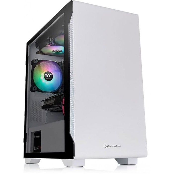 Gabinete S100TG Snow/White/Win/SPCC/Tempered Glass