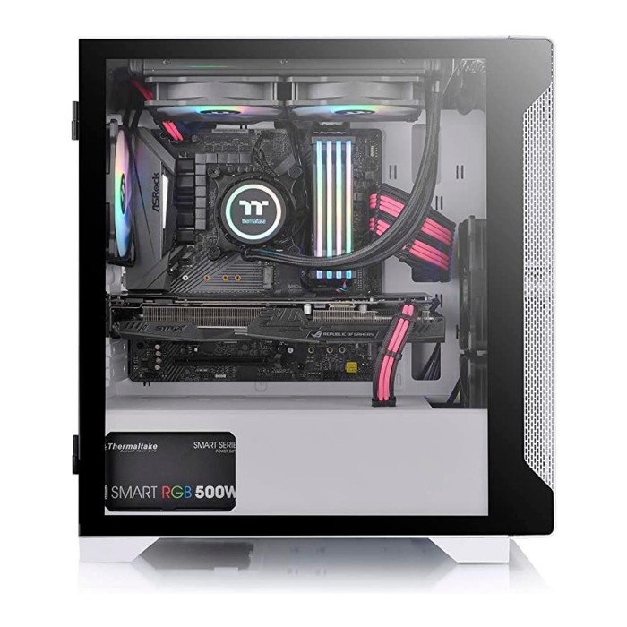 Gabinete S100TG Snow/White/Win/SPCC/Tempered Glass