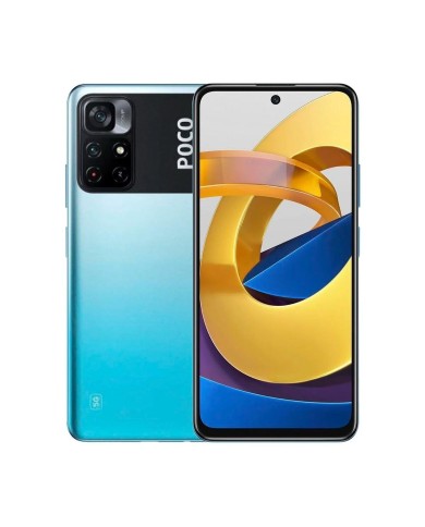 Celular Xiaomi Poco M4 Pro de 6.6“ (OctaCore, 6GB RAM, 128GB Internos, Cool Blue)