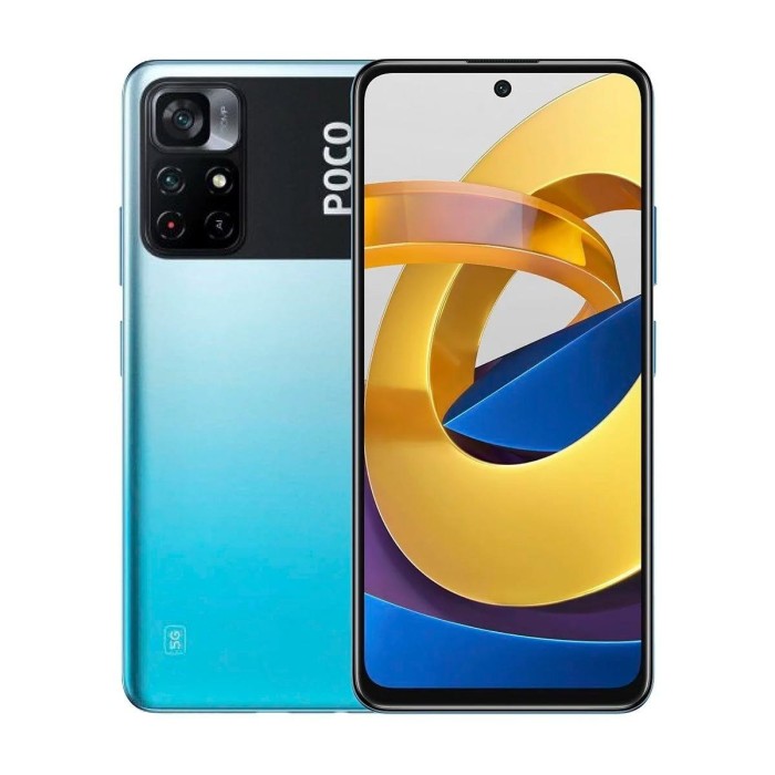 Celular Xiaomi Poco M4 Pro de 6.6“ (OctaCore, 6GB RAM, 128GB Internos, Cool Blue)