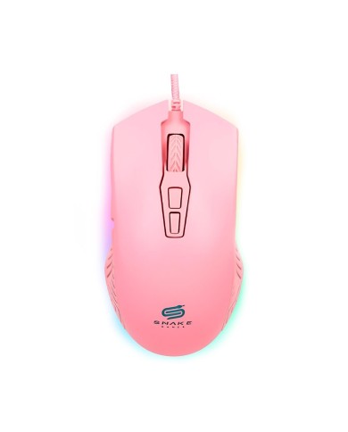 Mouse Snake Gamer Najash Pinkker NJ330 Rosa 6400 DPI RGB USB