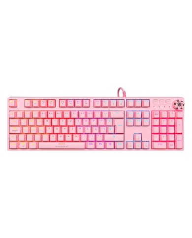 Teclado mecánico Snake Gamer Najash Pinkker NJ392 Rosa Switch Red