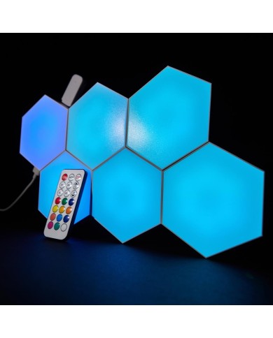 Luces Hexagonales RGB Snake Gamer Vipera One SN1150 no Usa Pilas (6 unidades)
