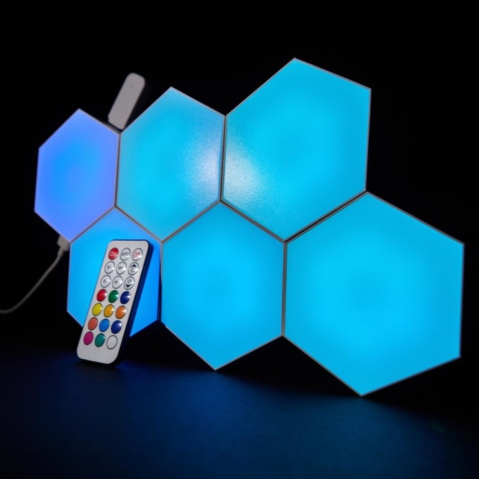 Luces Hexagonales RGB Snake Gamer Vipera One SN1150 no Usa Pilas (6 unidades)