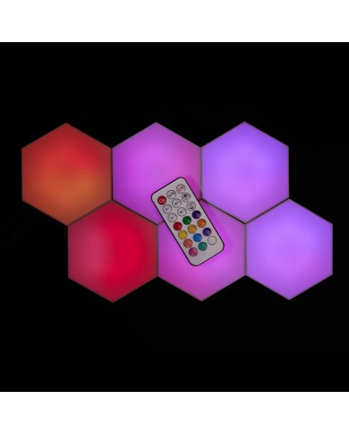 Luces Hexagonales RGB Snake Gamer Vipera One SN1150 no Usa Pilas (6 unidades)