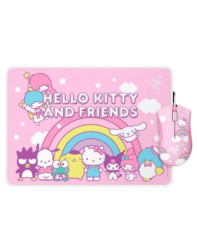 Mouse gamer Razer DeathAdder Essential + Mouse Pad Goliathus Hello Kitty and Friends Edition