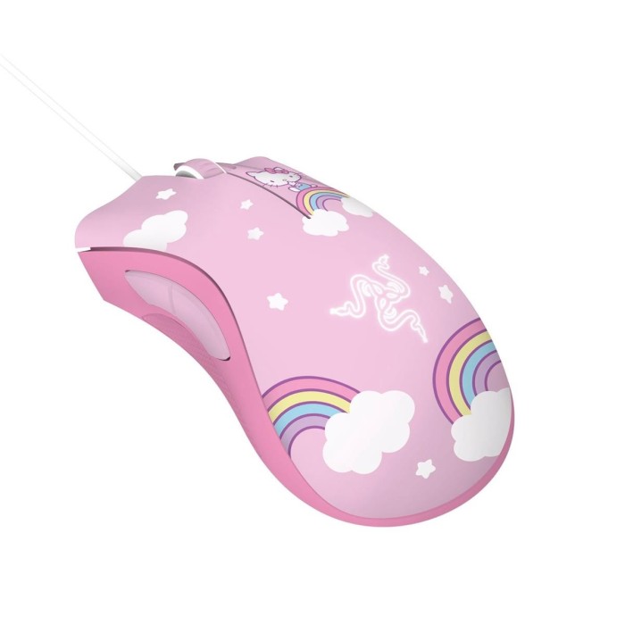 Mouse gamer Razer DeathAdder Essential + Mouse Pad Goliathus Hello Kitty and Friends Edition