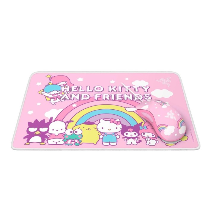 Mouse gamer Razer DeathAdder Essential + Mouse Pad Goliathus Hello Kitty and Friends Edition