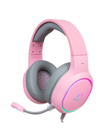 Audífono Snake Gamer Najash Pinkker NJ340 Rosa Multiplataforma USB + Jack 3.5 mm