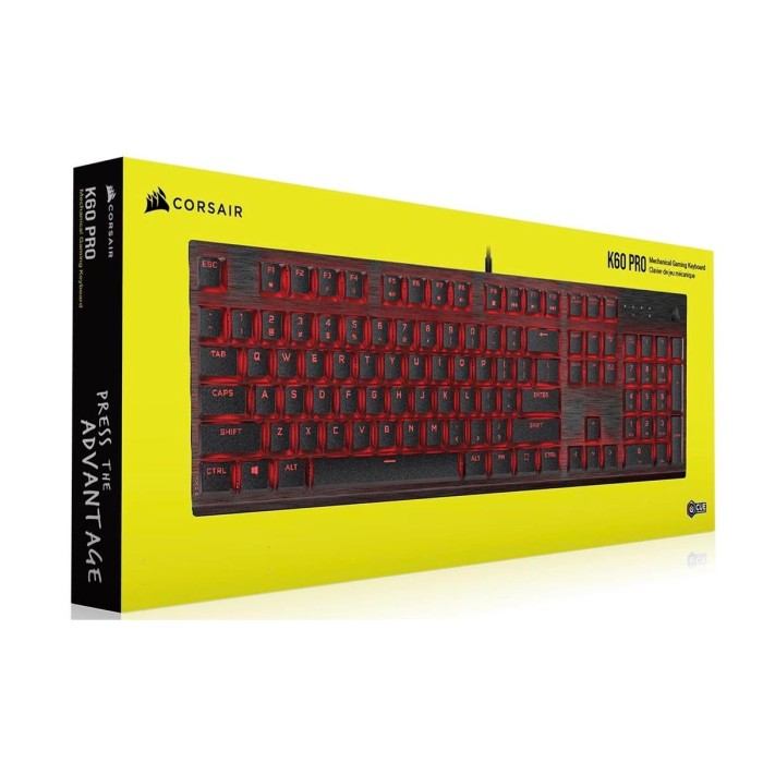 Teclado Mecánico Corsair K60 Pro, Switch Cherry Viola Inglés Negro