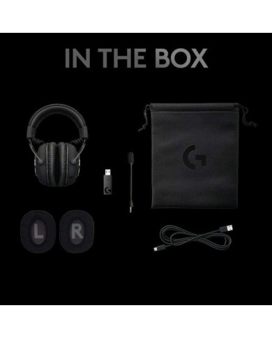 Audífonos Gamer Logitech G Pro X (7.1, Inalámbrico, LightSpeed, Negro)