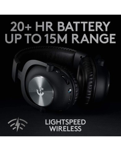 Audífonos Gamer Logitech G Pro X (7.1, Inalámbrico, LightSpeed, Negro)