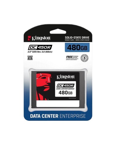 Disco estado sólido Kingston DC450R de 480GB (SSD, SATA, Cifrado, Alto rendimiento)