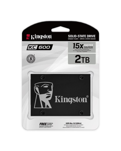 Unidad de Estado Sólido Kingston KC600 de 2TB SSD, SATA, 550MB/s