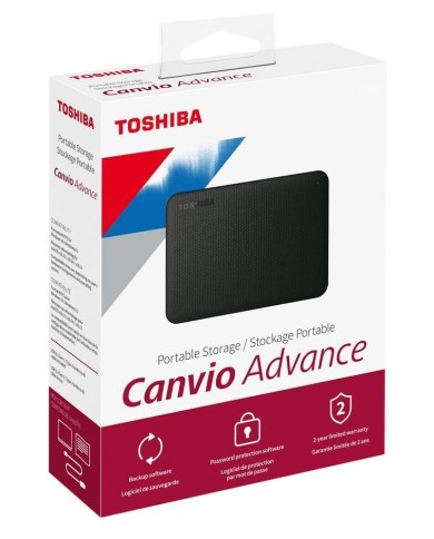 Disco portátil Toshiba Canvio Advance de 2TB USB 3.0, Mac/PC, rojo
