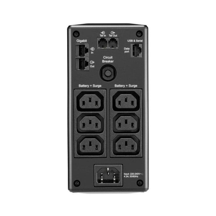 UPS APC Back Pro BR900MI (540W / 900VA, 6 Outlets, AVR, interfaz LCD)