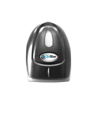Lector de Código de Barras 3nStar Inalámbrico 2D, con Base, USB, Negro