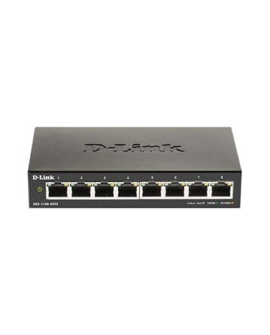 Switch D-Link DGS-1100-08PV2 de 8 Puertos Gigabit, L3, 16 Gbps, PoE, 64 W
