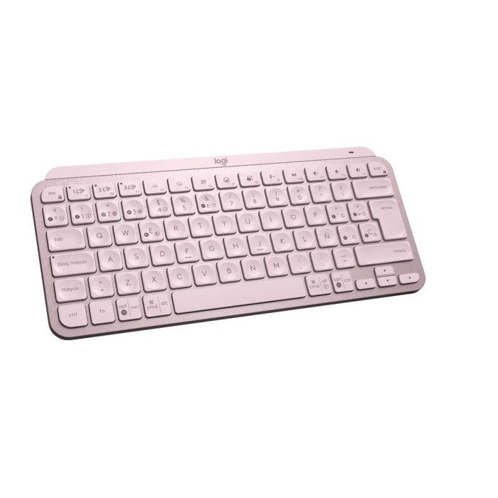 Teclado Inalámbrico Logitech MX Keys Mini, Bluetooth 5.0, 2.4GHz, USB-C, Rosa Español
