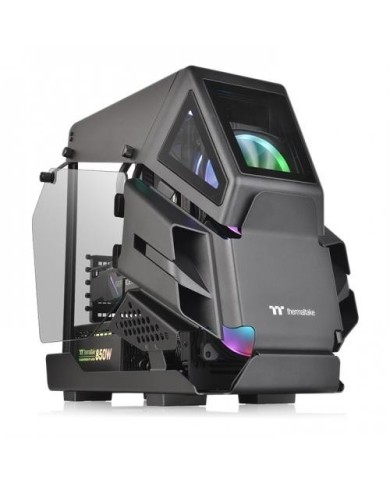 Gabinete Gamer Thermaltake AH T200, Micro-Case, Micro-ATX, Mini-ITX, Vidrio templado, Color negro