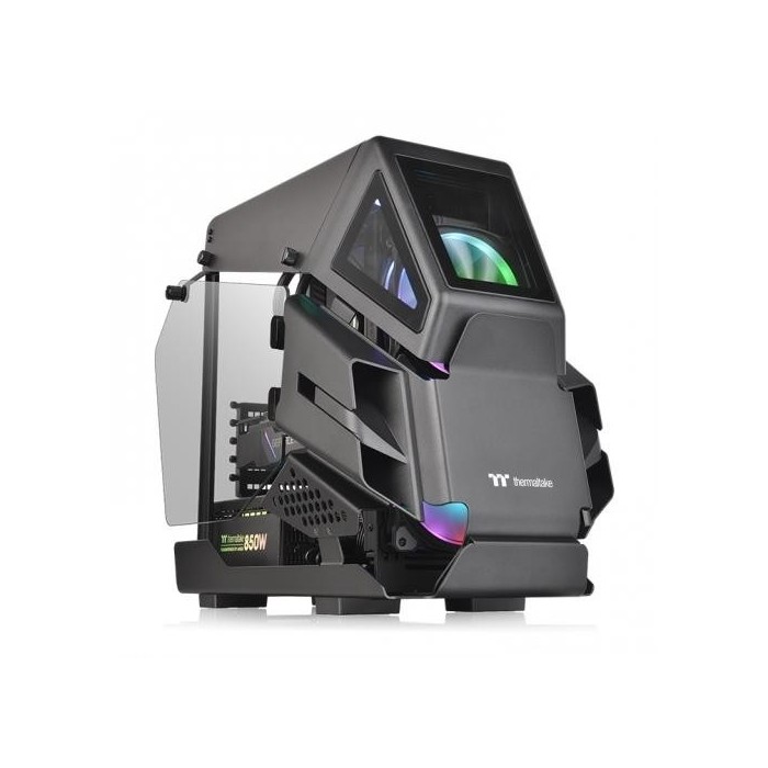 Gabinete Gamer Thermaltake AH T200, Micro-Case, Micro-ATX, Mini-ITX, Vidrio templado, Color negro