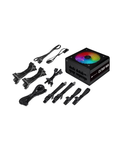 Fuente de Poder Corsair CX750F RGB Full Modular 80Plus Bronze