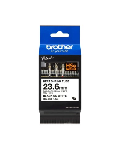 Cinta rotuladora Brother termocontraible HSe251 24 mm