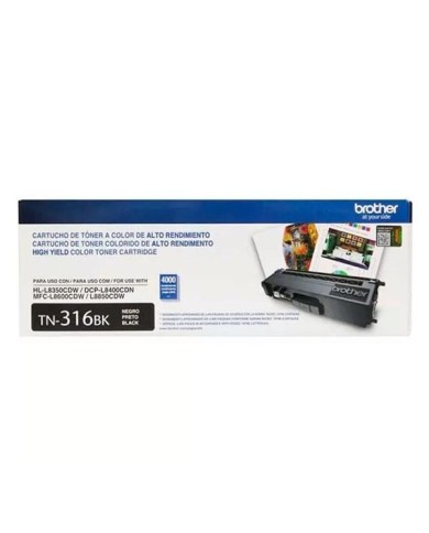 Cartucho de tóner Brother TN316BK Negro