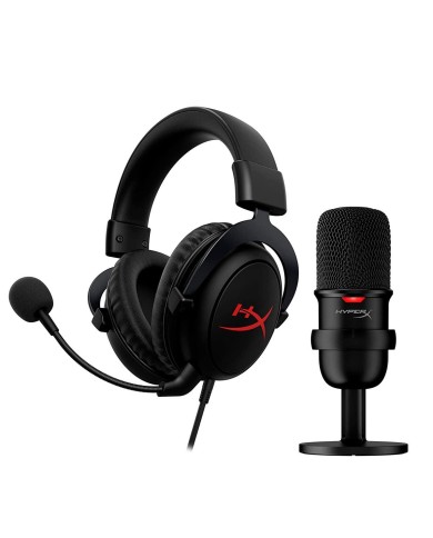 Streamer Starter Pack HyperX Audifonos Cloud Core + Microfono Solocast