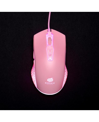 Kit Snake Gamer Najash Pinkker Mouse NJ330 + Mousepad NJ390