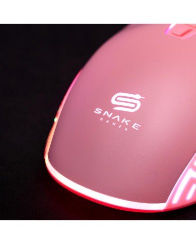 Kit Snake Gamer Najash Pinkker Mouse NJ330 + Mousepad NJ390