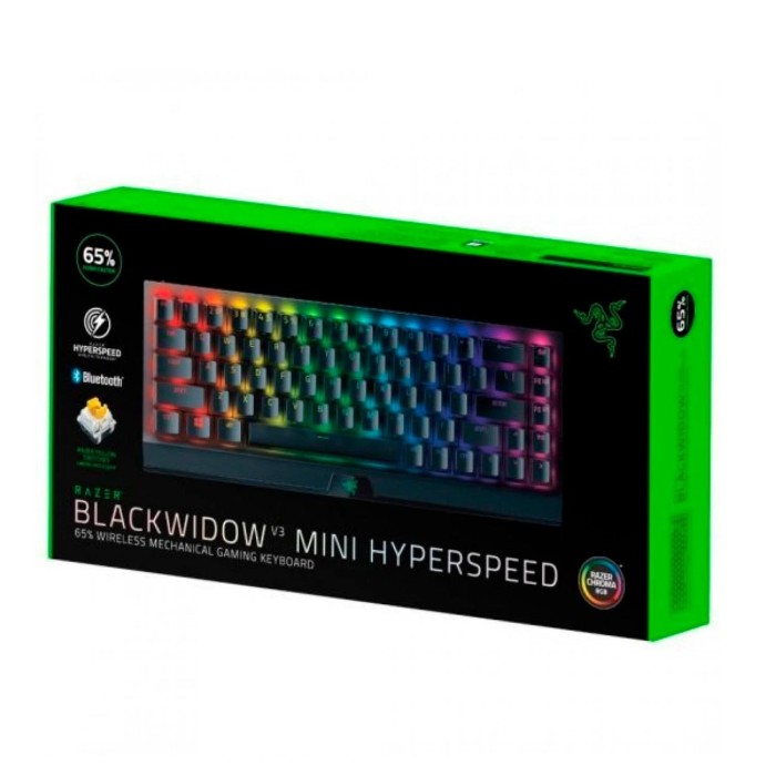 Teclado mecánico Razer BlackWidow V3 Mini HyperSpeed Yellow Switch Español (RZ03-03890900-R311)