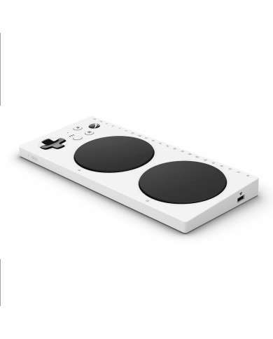 Control Adaptativo Microsoft Xbox, Inalámbrico, Bluetooth, USB-C, 19 Puertos 3,5 mm, Blanco