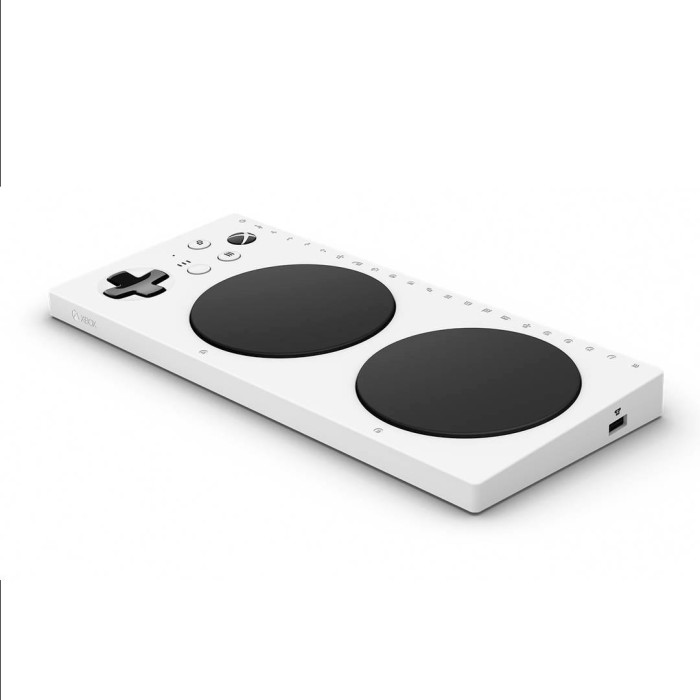 Control Adaptativo Microsoft Xbox, Inalámbrico, Bluetooth, USB-C, 19 Puertos 3,5 mm, Blanco