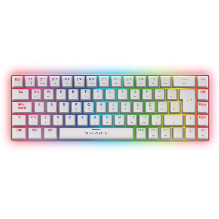 Teclado Gamer mecánico Snake Gamer Vipera SN790 RGB Switch Outemu Red Español