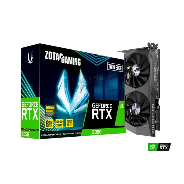 Tarjeta de Video Zotac GeForce RTX 3050 Twin Edge, 8GB, GDDR6, 128Bits, PCI-e 4.0, HDMI