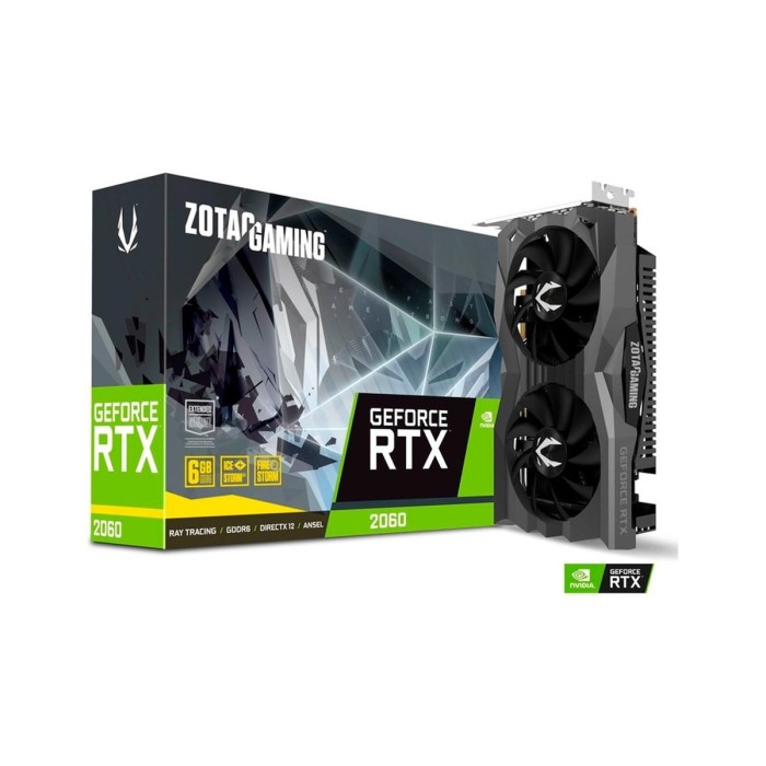 Tarjeta de Video Zotac Nvidia GeForce RTX 2060 6GB GDDR6 192-bit, Super Compact, IceStorm 2.0